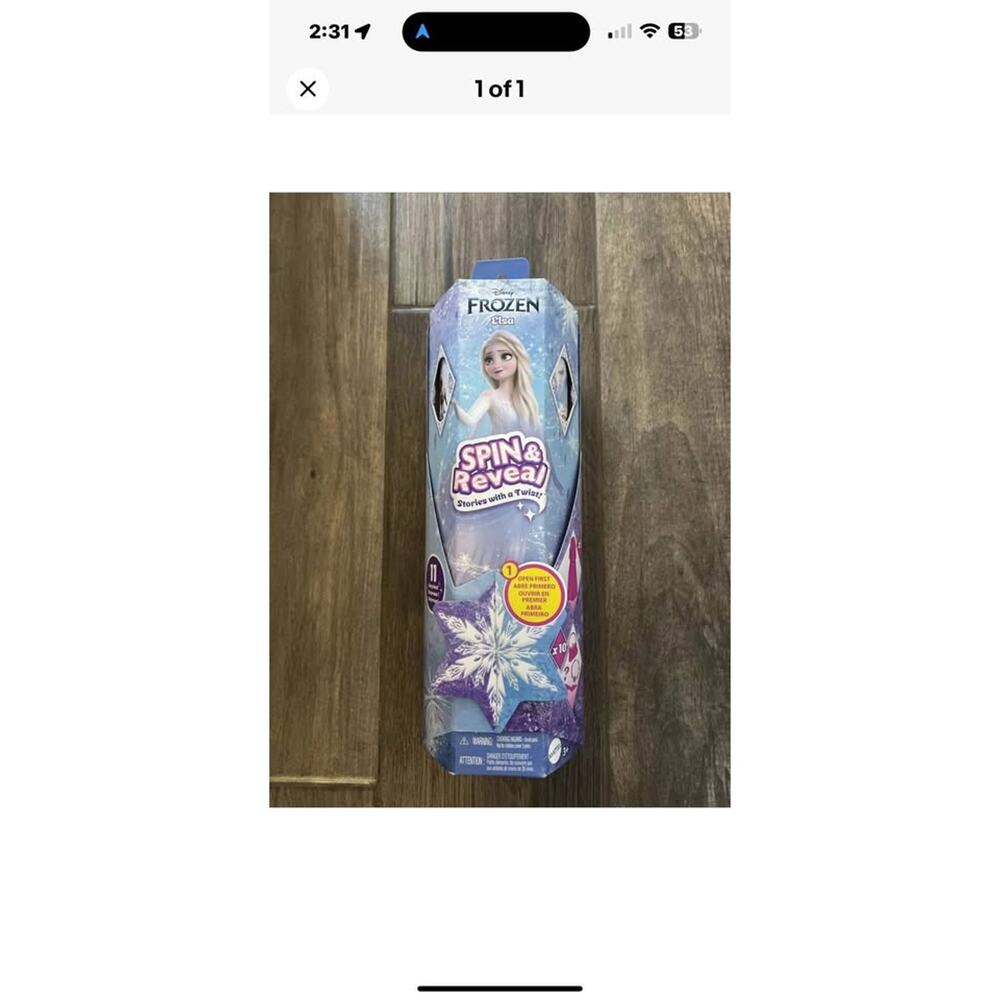 Disney Frozen Spin & Reveal Elsa Doll with 11 Surprises – New!